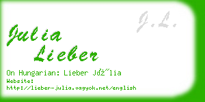 julia lieber business card